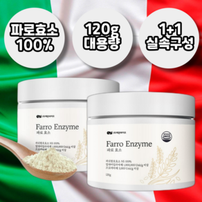 1+1 프리미엄 곡물 이탈리아 대용량 분말 파로 효소, 120g, 2개