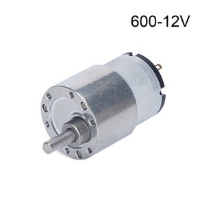 7RPM ~ 960RPM 마이크로 속도 감소 가역 기어 모터 6V/12V/24V 고토크 모터 편심 출력축 포함, 5) 600-12V, 1개