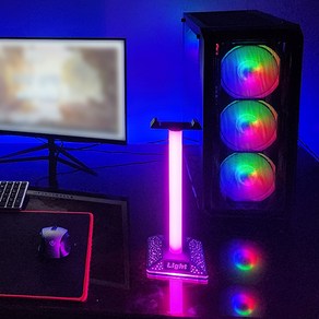 헤드셋거치대 헤드폰 거치대 RGB 무드 LED 인테리어 조명