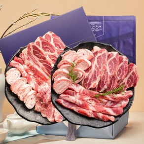 이베리코 베요타 돼지고기 선물세트 목살 치마살 갈비살 1kg 1.25kg 구이용 세트 스페인산 흑돼지, 이베리코 선물세트 1.25kg(선물포장)., 1개