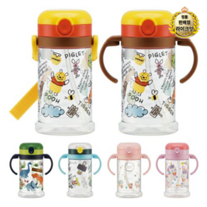 스케이터 양손 원터치 빨대 물통 370ml KSHW2N, 헬로키티, 2개