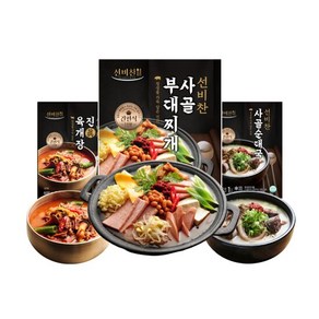 선비찬 혼합세트 부대찌개 2봉(+사리면1봉)+육개장2봉+순대국2봉, 1개