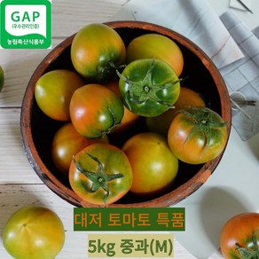 [당도선별] 대저 짭짤이 토마토 부산대저농협인증 특품 짭짤이 2.5KG, 1개, 5KG, 중과(M) 30~40과 내외