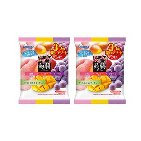 일본 오리히로 곤약젤리 백도/망고/포도 3가지 혼합맛 20g X 24개입 2봉지, 2개, 480g