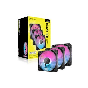 CORSAIR iCUE LINK RX120 RGB STARTER KIT (BLACK) 3팩 케이스 쿨러, 3개