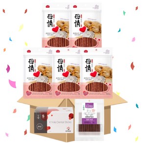 아스쿠 모정 오리고기져키140gx5개+이거먹자오리져키100g+우라노 엑스마일 먹는치약 덴탈껌S 1p