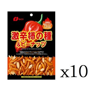 나토리 게키카라 카키노타네 땅콩 x 10개 세트 / 아주매운 감씨과자 피넛, 60g