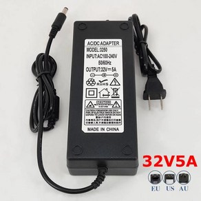 전원 어댑터 공급 충전기 100-240V AC to DC 32V 5A 5.5mm X 2.5mm 플매트 카펫 러그 미국 EU AU 32V/5A 장치, 03 AU PLUG, 1개