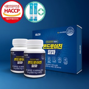 SELTH 콘드로이친 알파 600mg x 90정 2통 HACCP 인증제품 + 사은품 증정, 180정, 1박스