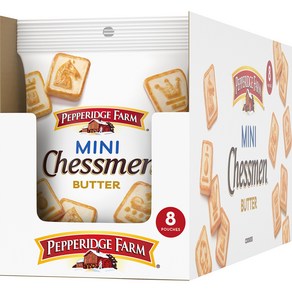 Pepperidge Farm Chessmen Minis Butter Cookies 8 S Pepperidge Farm 체스맨 미니 버터 쿠키 8개 스낵 팩 각 2.25온스(8