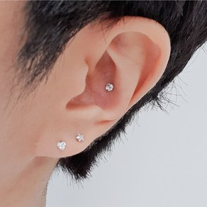 [1.2mm] 써지컬 화이트 오로라 큐빅 인터널 라블렛 피어싱