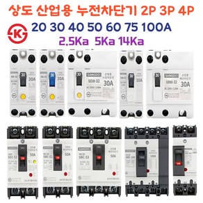 상도 산업용 누전차단기 2P 3P 4P 20A 30A 40A 50A 60A 75A 100A, 9.누전3P20A 5Ka, 1개