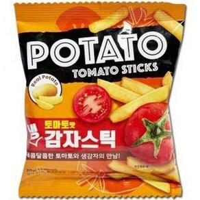 [1+1] 스낵 감자과자 1봉 생감자 포테이토스틱 토마토맛, 20g, 2개