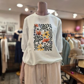 BCBG 썸머 프린트 TS 티셔츠_ B5B4G476 10 [WHITE]