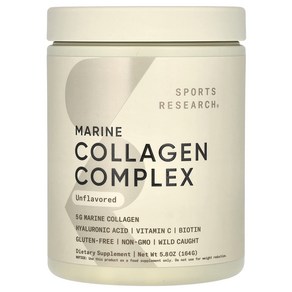 스포츠리서치 콜라겐 뷰티 마린 콜라겐 콤플렉스 무맛 Spots Reseach Maine Collagen Complex Unflavoed 164g, 1개