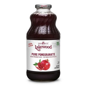 Lakewood PURE Pomeganate Juice 32 Fl Oz (Pack of 6) Lakewood PURE 석류 주스 32 Fl Oz (6팩), 946ml, 6개