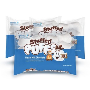 Stuffed Puffs 스터프펍스 밀크 초코 마시멜로우 244g 3팩, 3개