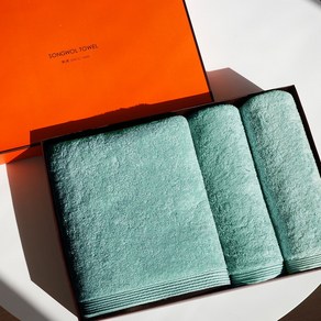 송월 몬테스 40수 220g 세면타월 2장 + 500g 바스타월 1장 선물세트, 1세트, 딥민트