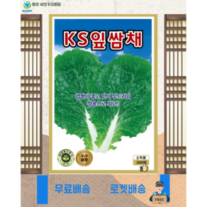 잎쌈채 씨앗(500립) 씨 씨앗 종묘 종자 영웅 특수쌈채소, 1개