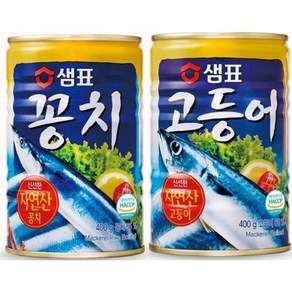 샘표 꽁치+고등어400g 2종 X 1세트 통조림캔, 400g, 1개