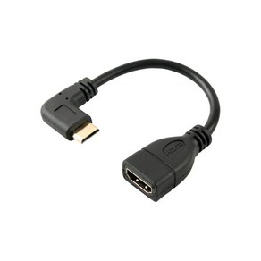 Coms SP932 미니 HDMI 변환젠더 케이블/10cm/우향꺾임 변환젠더/기타-기타, 1개, 선택없음