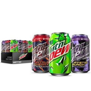 Mountain Dew 게임 퓨얼 3가지 맛 시트러스 체리 / 미스틱 펀치 / 오리지널 듀 Game Fuel 3 Flavo Vaiety Pack (Citus Chey M, 18개, 355ml