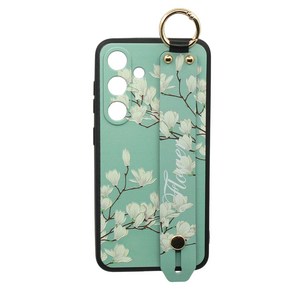 신서엔코 갤럭시S24시리즈 케이스 Galaxy Phone Case SCS-1547 블라썸 일러스트 핸드 스트랩 케이스