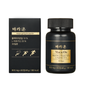 본투비맨 마카온 Maca:On 초고함량 블랙마카&아르기닌, 60정, 1개