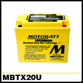 [MBTX20U - 12V21AH][MOTOBATT] 모토뱃 모토배터리 AGM배터리 [할리]스포스터 [혼다]골드윙 [VICTORY][야마하][스즈끼][가와사키][BMW][두카티], 1개