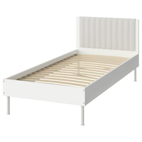 이케아 HEMNES 헴네스 침대프레임+매트리스 화이트 스테인/발레보그 단단함 90x200 cm 195.419.65, 기본색상