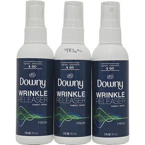 미국 다우니 구김 펴짐. 냄새 제거 정전기 방지 휴대용 스프레이 Downy Winkle Release 3oz, 3개, 90ml