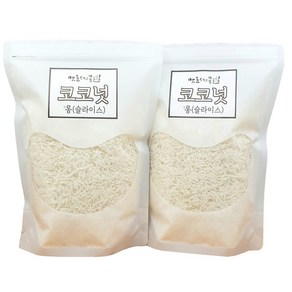 주원물산 코코넛롱 슬라이스, 500g, 2개