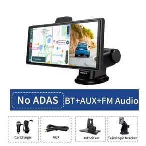 차량용 DVR 4K ADAS H9 대시 캠 및 안드로이드 자동 AUX FM 블루투스 5G 와이파이 후방 카메라 비디오 녹음기 인치, 6) NO ADAS - With 128G TF Cad