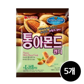 오리온 통아몬드 90g, 5개