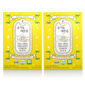 자연에온 NFC 100% 유기농 레몬즙 원액 스틱 25 g, 350g, 2박스