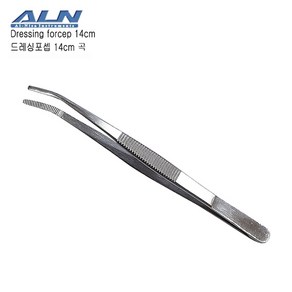 ALN 핀셋 14cm 곡선형 (드레싱포셉/외과핀셋/다용도핀셋/Dessing foceps cuved), 1개