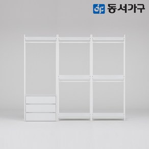 동서가구 팬타 포스코 스틸 시스템 드레스룸_2400 C세트 행거 DF644542, 화이트