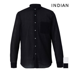 [인디안] [INDIAN] 헨리넥 로고포켓 포인트 셔츠_MITNLXM2201