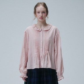 펀프롬펀 FRILL NECK BLOUSE PINK