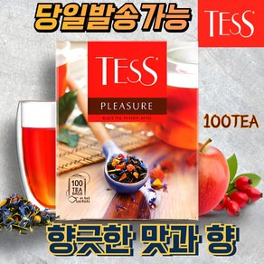 테스 플레져 망고&인애플 홍차 사각티백 TESS PLEASURE 천연향료 사용 (티백개별포장), 1.5g, 100개입, 1개