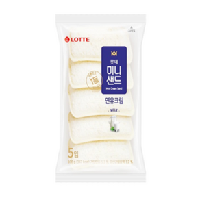 롯데 미니연유크림샌드, 3개, 100g