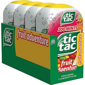 Tic Tac Mints Fruit Adventure 틱택 민트 캔디 프룻 어드밴처 3.4oz (98g) 4팩입