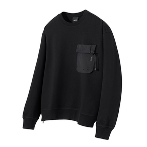 스위브 Edge Slit Pocket Sweatshit Black LSRSCTM108M