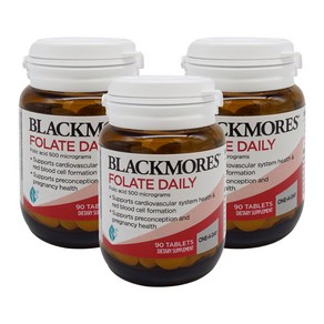 블랙모어스 엽산 500mcg 타블렛, 90개입, 3개, 90정