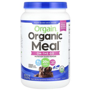 Ogain Oganic Meal 올인원 뉴트리션 파우더 크리미 초콜릿 퍼지 912g(2.01lbs), Ogain Oganic Meal 올인원 ..., 912g, 1개