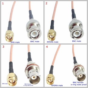 Q9 BNC RG316 BNC to SMA & RP-SMA 수컷 플러그 암 잭 O링 방수 커넥터 크림프 RG316 피그테일 케이블 저손실 50 옴