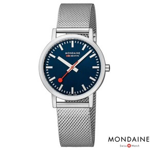 [정품]국내 당일발송 몬데인시계 MONDAINE A660.30314.40SBJ 클래식 오션 블루 36mm 공용 메탈시계 스위스시계 남여공용시계 시계선물