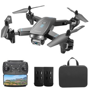 CSJ S173 WiFi FPV 4K 카메라 RC 드론, 듀얼 카메라+배터리 2개, 1개