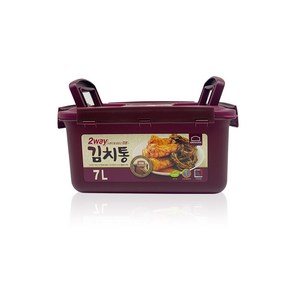 락앤락 클립핸들 김치통 7L HPL887 직사각 손잡이 김치냉장고 밀폐용기 보관용기, 1개