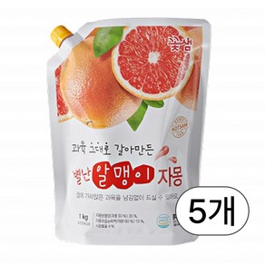 꽃샘 별난알맹이 자몽, 1kg, 5개